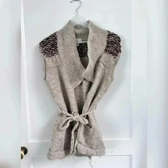 M. Patmos Baby Alpaca Sweater Vest Size M/L - Picture 5 of 5